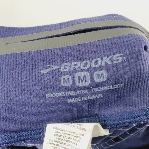 Brooks Women's Multicolor Striped Elastic Waist Run Capri Pants Size M - Picture 8 of 9